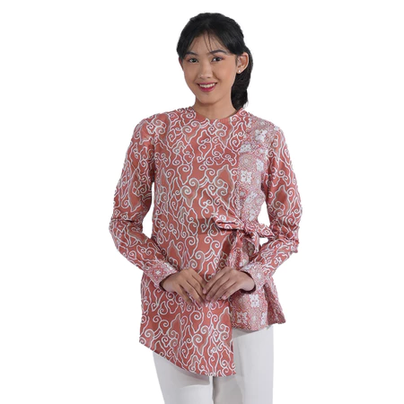 Blouse Batik Wanita Batik Motif Mega Mendung Zuoyi Salem